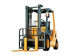 Forklift Truck Isolated Stock Photo
