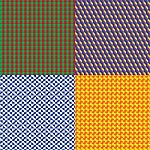 Four Colorful Illusion Pattern Stock Photo