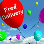 Free Delivery Balloons Stock Photo