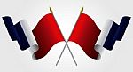 French Flags Stock Photo