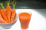 Fresh Carrot Juice Stock Photo