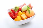 Fresh Fruits Salad Stock Photo