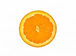 Fresh Orange Slice On White Background Stock Photo