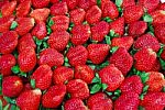 Fresh Strawberry In Market Stock Photo