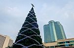 Front Of Central World With Festival And Christmas Decoration Stock Photo