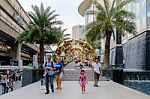 Front Of Siam Paragon, Shopping Mall With Christmas Decoration Stock Photo