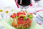 Fruit And Vegetable Salad Stock Photo