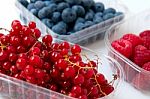 Fruits In Baskets Stock Photo