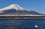 Fujiyama At Yamanakako Lake, Japan Stock Photo