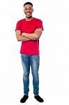 Full Length Image Of Smart Young Man Stock Photo