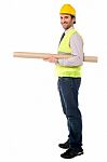 Full Length Shot Of A Construction Engineer Stock Photo