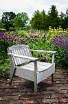 Garden Chair Or Garden Seat Stock Photo