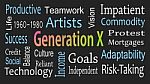 Generation X Word Cloud Concept With Great Terms Such As Now Stock Photo