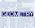 Geometry Words Means Measurement Geometer And Topology Stock Photo