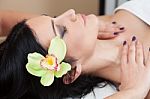 Getting A Massage At A Beauty Salon Stock Photo