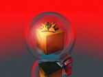 Gift Box In Bauble Stock Photo