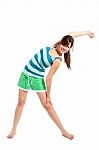 Girl Exercising Stock Photo