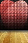 Glass Block Wall And Wooden Floor  Stock Photo