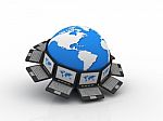 Global Computer Network Stock Photo