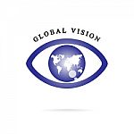 Global Vision Sign Stock Photo