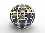 Globe With Geographical Area Stock Photo