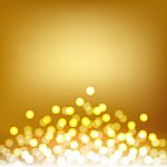 Gold Bokeh And Lights Abstract Background Stock Photo