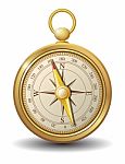 Gold Compass Stock Photo