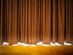 Gold Curtains Stock Photo
