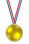 Gold Medal Stock Photo