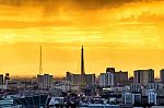 Golden Bangkok Stock Photo