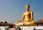 Golden Big Buddha Statue Stock Photo