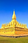 Golden Pagada In Wat Pha That Luang, Vientiane, Laos Stock Photo
