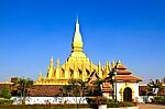 Golden Pagada In Wat Pha That Luang, Vientiane, Laos Stock Photo