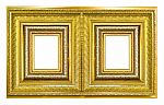 Golden Picture Frames Stock Photo