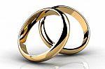 Golden Wedding Ring Stock Photo