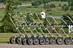 Golf Carts Stock Photo