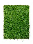 Grass Mat On White Background. Artificial Turf Tile Stock Photo