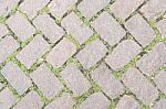 Grass Stone Floor Texture Pavement Design Stock Photo