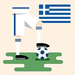 Greece National Soccer Kits Stock Photo
