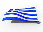 Greek Flag Stock Photo