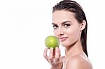 Green Apples Are Good For Health Stock Photo