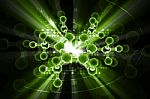 Green Molecule Stock Photo
