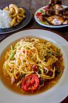 Green Papaya Salad Stock Photo