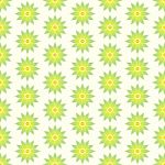 Green Retro Flower Seamless Pattern On Pastel Background Stock Photo