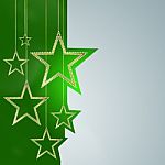 Green With Stars Stock Photo