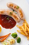 Grilled Sausage Set Stock Photo
