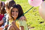 Group Of Childrens Having Fun In The Park Stock Photo