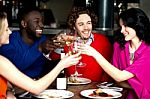 Group Of Party People - Men And Women Stock Photo