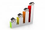 Growth In Real Estate Graph Stock Photo