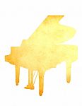 Grunge Piano From Old Paper Stock Photo